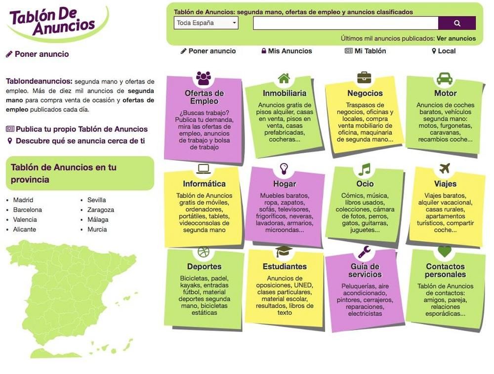 Las 10 mejores páginas de anuncios clasificados gratis en España - Anuto